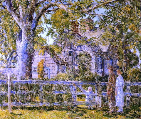  Frederick Childe Hassam Old Mumford House, Easthampton - Hand Painted Oil Painting