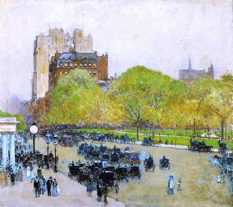  Frederick Childe Hassam Spring Morning in the Heart of the City (also known as Madison Square, New York) - Hand Painted Oil Painting