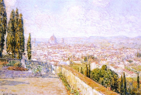 Frederick Childe Hassam View of Florence from San Miniato - Hand Painted Oil Painting