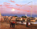  George Harvey Twilight, Newport Harbor - Hand Painted Oil Painting