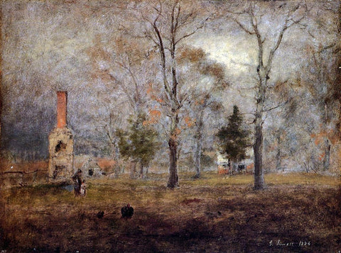  George Inness Gray Day, Goochland, Virgnia - Hand Painted Oil Painting
