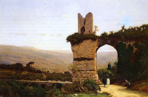  George Inness The Commencement of the Galleria (also known as Rome, the Appian Way) - Hand Painted Oil Painting