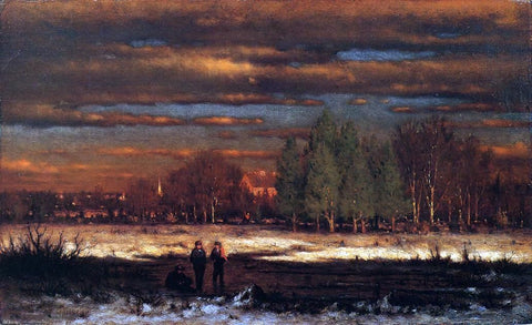  George Inness Winter Evening, Montclair - Hand Painted Oil Painting