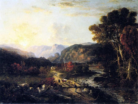  George Loring Brown Sunrise, White Mountains, New Hampshire - Hand Painted Oil Painting