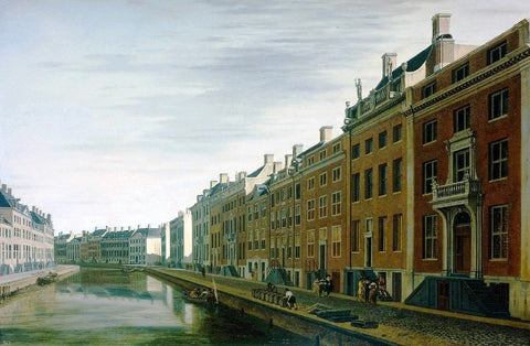  Gerrit Adriaensz Berckheyde The Bend in the Herengracht near the Nieuwe Spiegelstraat, Amsterdam - Hand Painted Oil Painting