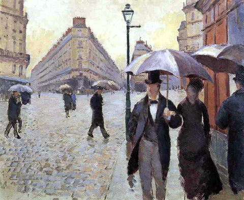  Gustave Caillebotte A Paris Street: A Rainy Day (study) - Hand Painted Oil Painting