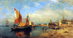  Harry Aiken Chase Fishing Boats, Venice - Hand Painted Oil Painting