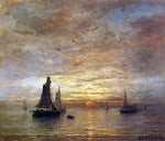  Hendrik Willam Mesdag Sunset at Gay Head, Martha's Vinyard, Massachusetts - Hand Painted Oil Painting