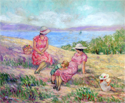  Henri Lebasque At the Mediterranean Coast - Hand Painted Oil Painting