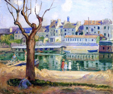  Henri Lebasque Lagny, View of the Quai de Pamponne - Hand Painted Oil Painting