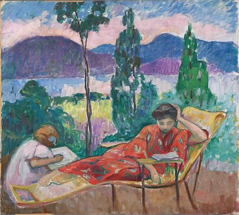  Henri Lebasque Terrace in Cannes - Hand Painted Oil Painting