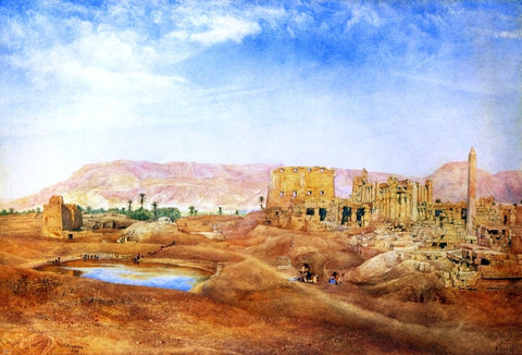  Henry Roderick Newman View at Karnak, Egypt - Hand Painted Oil Painting