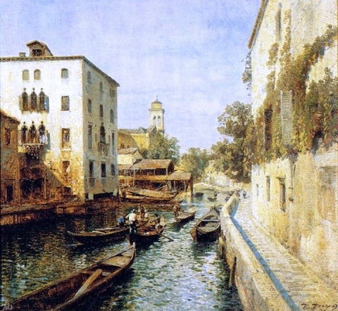  Herman Herzog Canal in Venice - Hand Painted Oil Painting