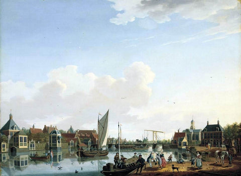  Isaak Ouwater Ouderkerk, near Amsterdam - Hand Painted Oil Painting