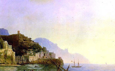  Ivan Constantinovich Aivazovsky View of Amalfi - Hand Painted Oil Painting