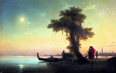  Ivan Constantinovich Aivazovsky View on Lagoon of Venice - Hand Painted Oil Painting
