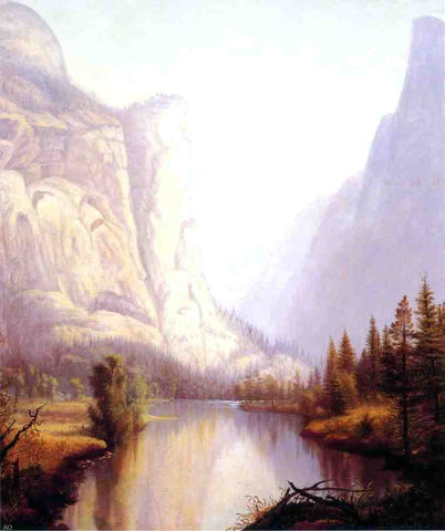  James Hope View of Yosemite - Hand Painted Oil Painting