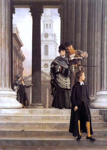  James Tissot London Visitors - Hand Painted Oil Painting