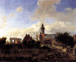  Jan Van der Heyden Amsterdam: Street before Haarlem Tower - Hand Painted Oil Painting