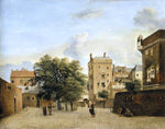  Jan Van der Heyden View of a Small Town Square - Hand Painted Oil Painting
