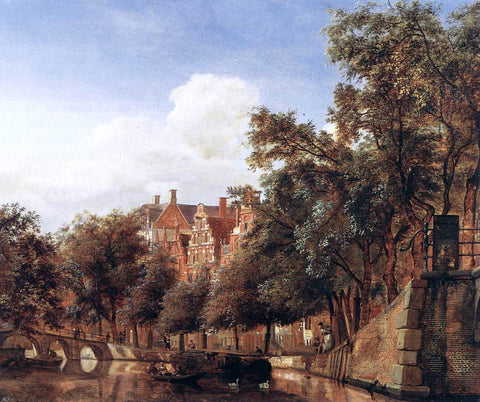  Jan Van der Heyden View of the Herengracht, Amsterdam - Hand Painted Oil Painting