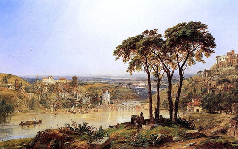  Jasper Francis Cropsey Summer, Noonday on the Arno - Hand Painted Oil Painting