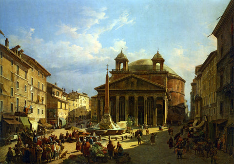  Jean Victor Louis Faure The Pantheon - Rome - Hand Painted Oil Painting