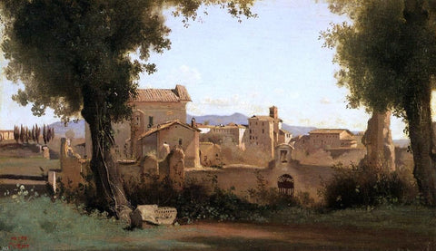  Jean-Baptiste-Camille Corot Rome - View from the Farnese Gardens, Morning - Hand Painted Oil Painting