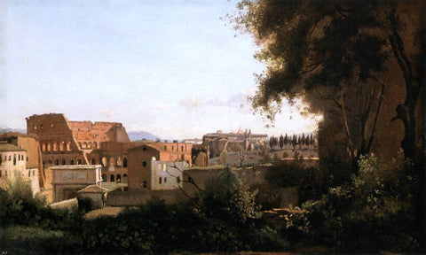  Jean-Baptiste-Camille Corot The Coliseum Seen from the Farnese Gardens - Hand Painted Oil Painting