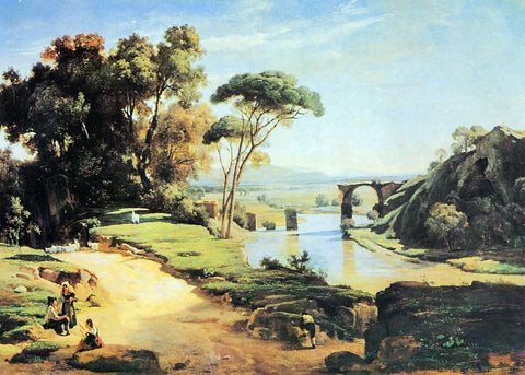  Jean-Baptiste-Camille Corot The Pont de Narni - Hand Painted Oil Painting