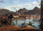  Jean-Baptiste-Camille Corot The Town and Lake Como - Hand Painted Oil Painting