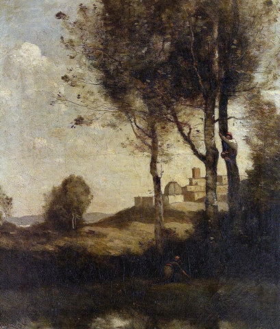  Jean-Baptiste-Camille Corot Tuscan Beaters - Hand Painted Oil Painting