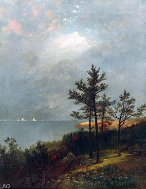  John Frederick Kensett Gathering Storm on Long Island Sound - Hand Painted Oil Painting