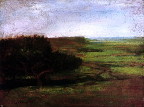  John La Farge Evening Study, New Port, R. I. (also known as From Hazard's Farm, Paradise) - Hand Painted Oil Painting