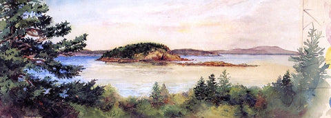  John La Farge Porcupine Island, Bar Harbor, Maine - Hand Painted Oil Painting