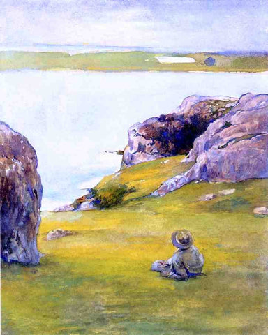  John La Farge Study at Brenton's Cove, Newport, Looking towards Fort Adams - Hand Painted Oil Painting
