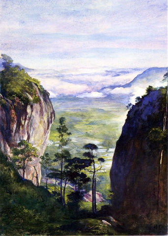  John La Farge View in Ceylon, near Dambula, Looking over Rice Fields - Hand Painted Oil Painting