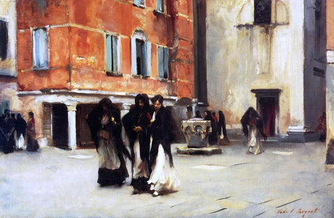  John Singer Sargent Leaving Church, Campo San Canciano, Venice - Hand Painted Oil Painting