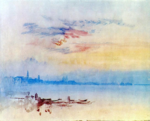  Joseph William Turner Venice, Looking East from the Guidecca: Sunrise - Hand Painted Oil Painting