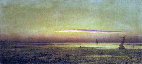  Martin Johnson Heade Marshes at Boston Harbor - Hand Painted Oil Painting