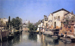  Martin Rico Y Ortega Venetian Canal Scene - Hand Painted Oil Painting