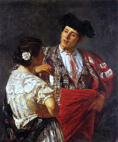  Mary Cassatt Offering the Panel to the Bullfighter - Hand Painted Oil Painting