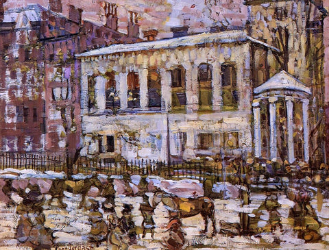  Maurice Prendergast Boston, Snowy Day - Hand Painted Oil Painting