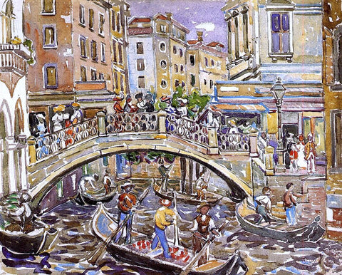  Maurice Prendergast Canal - Hand Painted Oil Painting