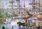  Maurice Prendergast Docks, East Boston - Hand Painted Oil Painting