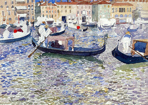  Maurice Prendergast Grand Canal, Venice - Hand Painted Oil Painting