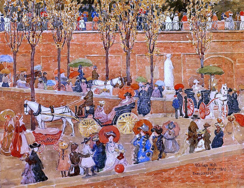  Maurice Prendergast Pincian Hill, Rome (also known as Afternoon, Pincian Hill) - Hand Painted Oil Painting