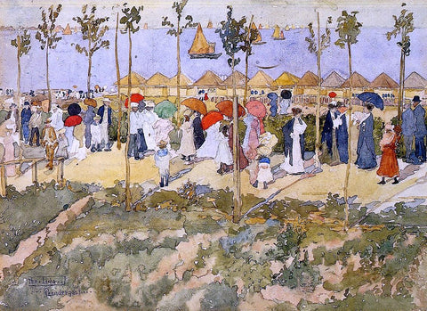  Maurice Prendergast The Lido, Venice - Hand Painted Oil Painting