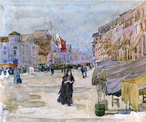  Maurice Prendergast Venetian Scene - Hand Painted Oil Painting