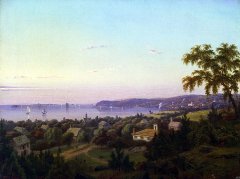  Mauritz F. H. De Haas View of Irvington Looking toward Tarrytown, New York - Hand Painted Oil Painting